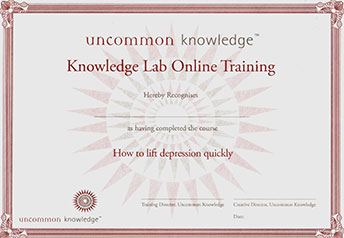 Depression Course Certificate