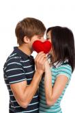 Man and woman kissing