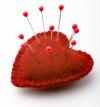 Heart pin cushion