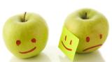 Happy apple, sad apple.