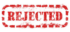 Rejected rubber stamp